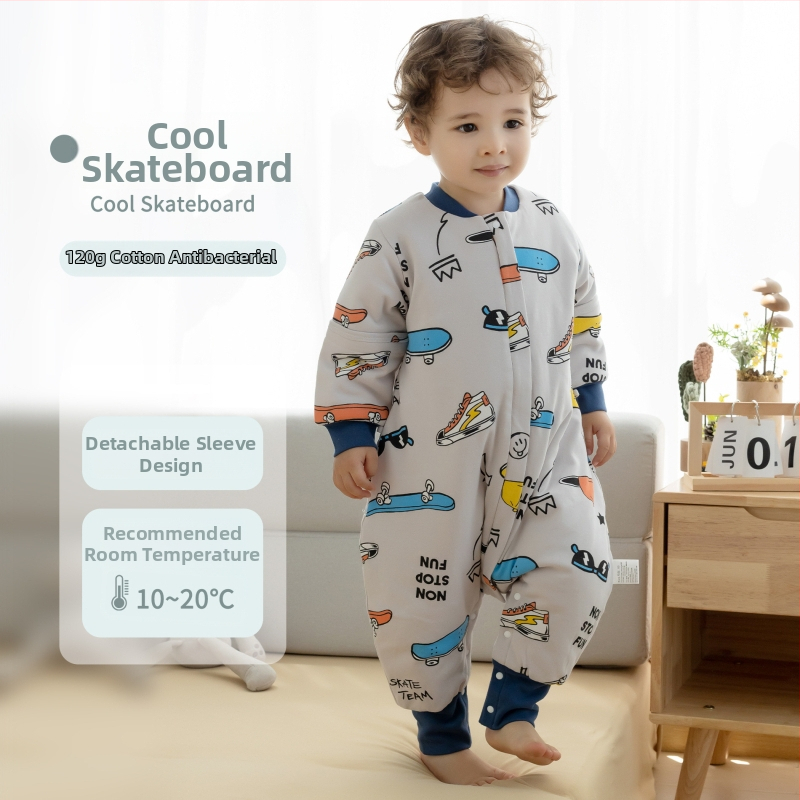 1–3 éves gyermekek számára hálózsák, vastag pamut anyag 95%+, belső rész pamut 95%+, töltet poliészter, levehető ujjak, rajzfilm mintázat, téli, tavaszi és őszi időszakra