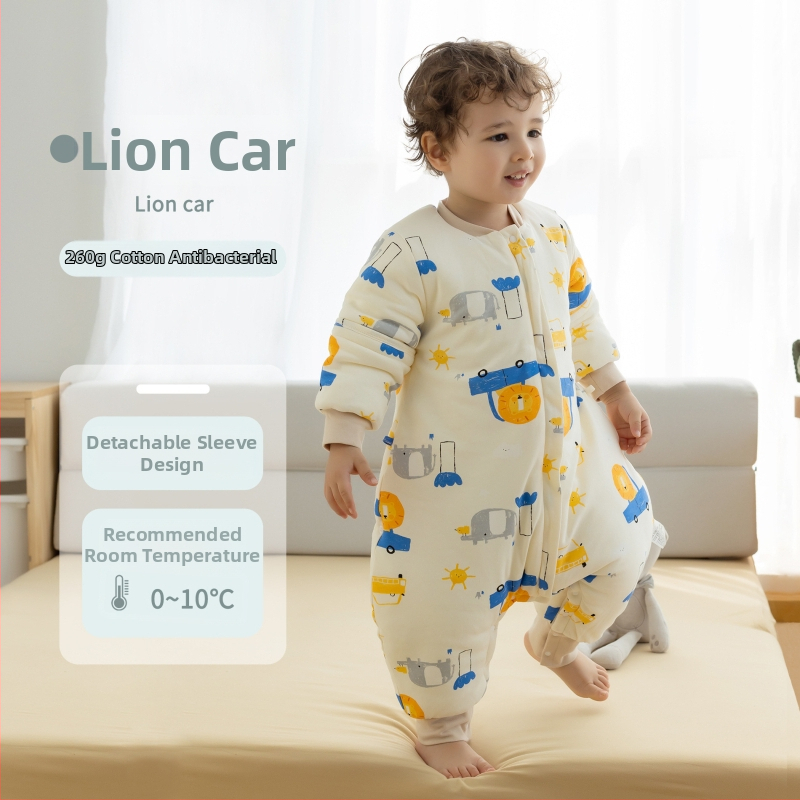 1–3 éves gyermekek számára hálózsák, vastag pamut anyag 95%+, belső rész pamut 95%+, töltet poliészter, levehető ujjak, rajzfilm mintázat, téli, tavaszi és őszi időszakra