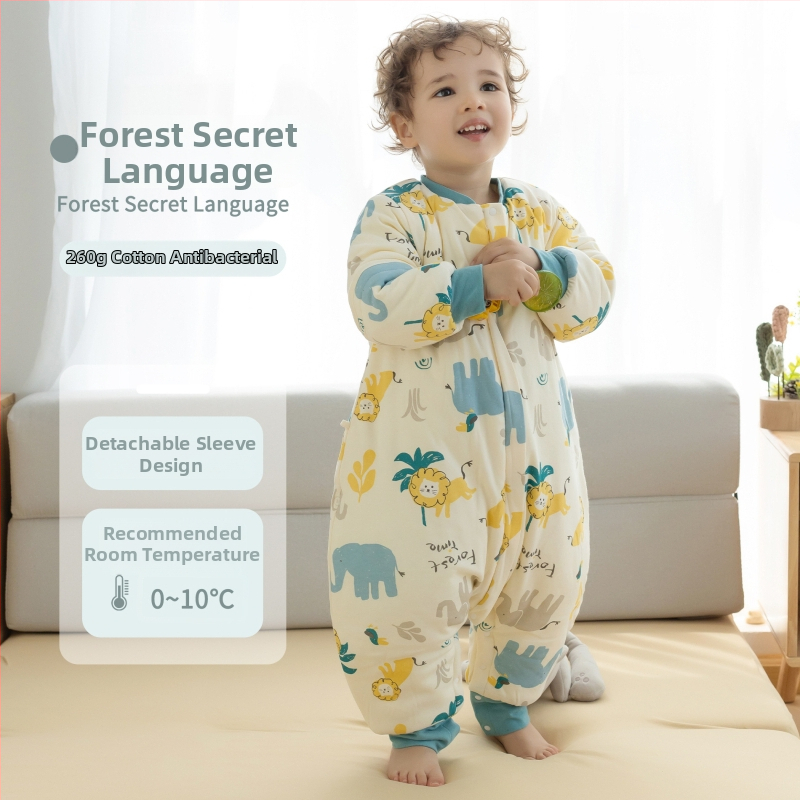 1–3 éves gyermekek számára hálózsák, vastag pamut anyag 95%+, belső rész pamut 95%+, töltet poliészter, levehető ujjak, rajzfilm mintázat, téli, tavaszi és őszi időszakra