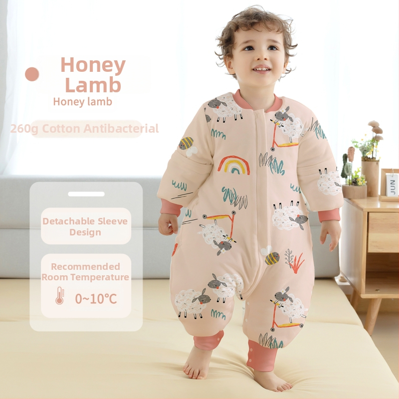 1–3 éves gyermekek számára hálózsák, vastag pamut anyag 95%+, belső rész pamut 95%+, töltet poliészter, levehető ujjak, rajzfilm mintázat, téli, tavaszi és őszi időszakra