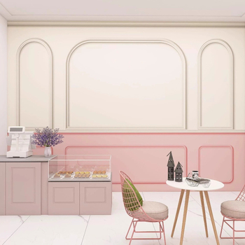 Sienų tapetai: prancūziškos gipso linijos dizainas, šilko medžiaga, dėmių atsparumas