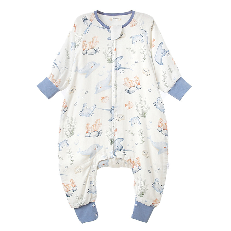 Baba hálózsák elválasztott lábakkal, bambuszrost anyagból, pamut töltettel, antibakteriális, nyár–tavasz–ősz használatra