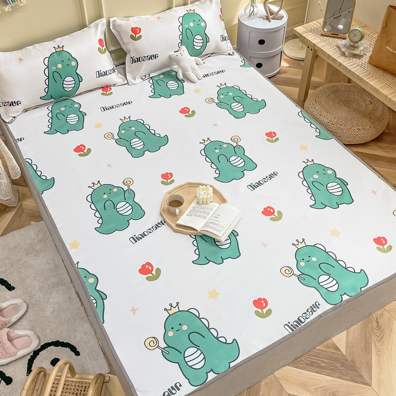 Мат кит Ice Silk печат, сгъваем, модерен минималистичен стил, химическо влакно, тричастен комплект