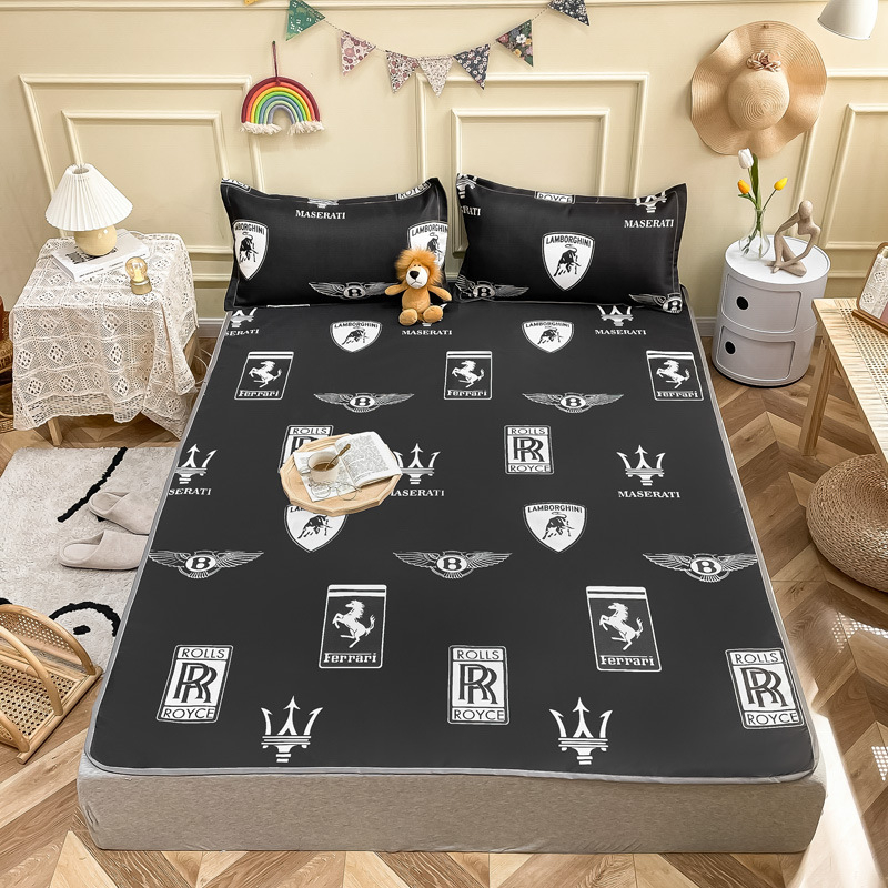 Мат кит Ice Silk печат, сгъваем, модерен минималистичен стил, химическо влакно, тричастен комплект