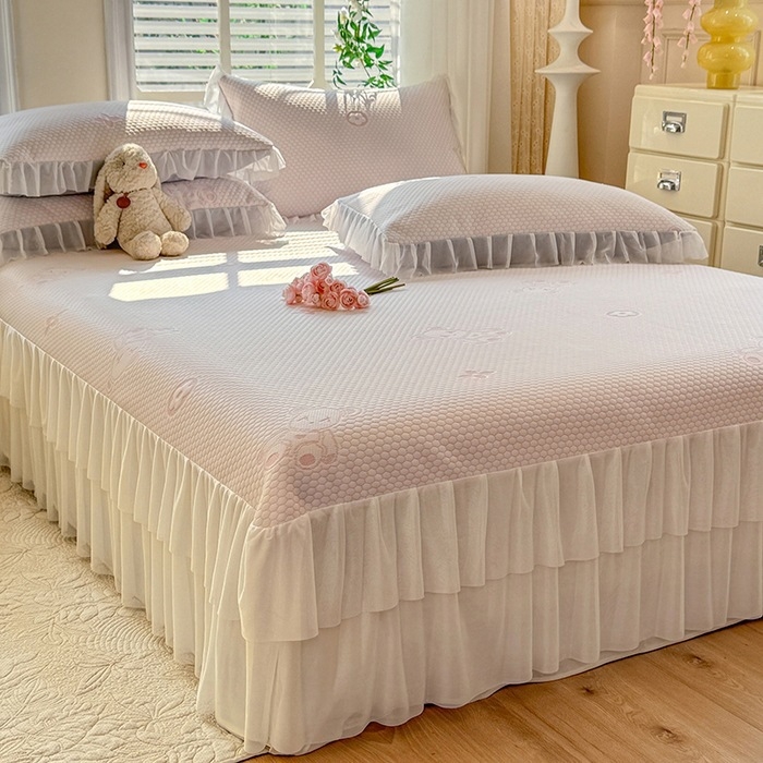 Jégselyem Mat Készlet, Három részes nyári hűsítő matrac, Összecsukható, Könnyed luxus stílus; Anyag: Viskóz Ice Silk; Szövés: Nyomtatott