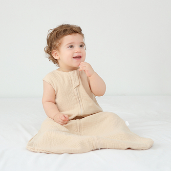 Baba alvózsák, mellény-stílusú, 95% pamut, nylon cipzár, újszülöttek 0–1 év