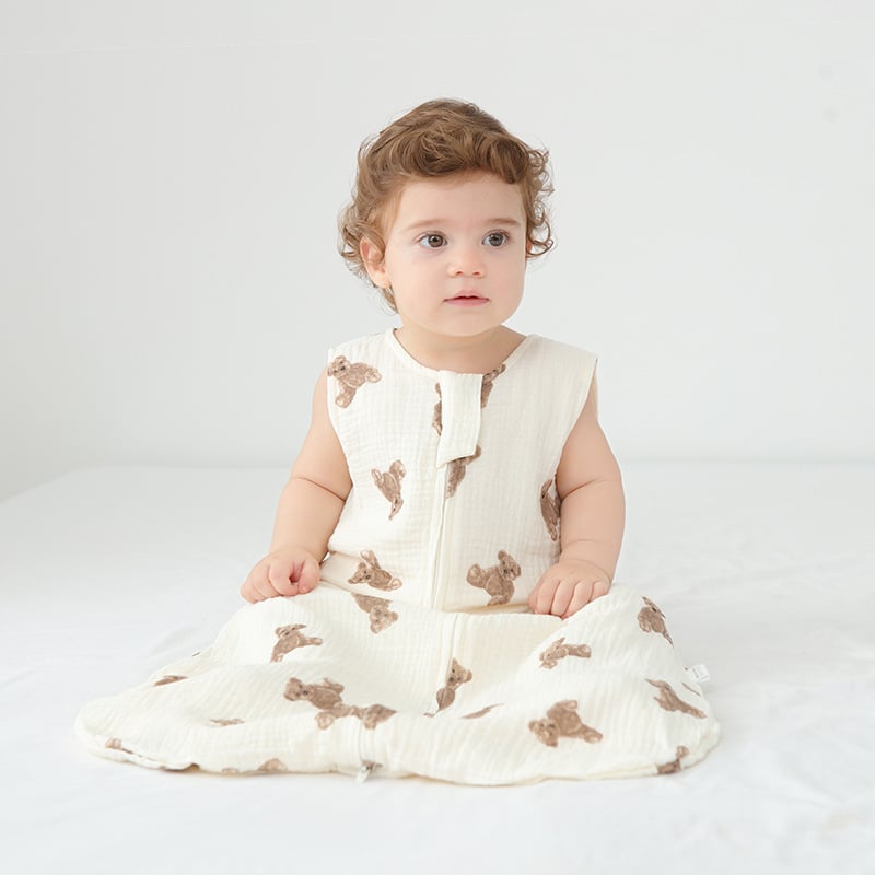 Baba alvózsák, mellény-stílusú, 95% pamut, nylon cipzár, újszülöttek 0–1 év