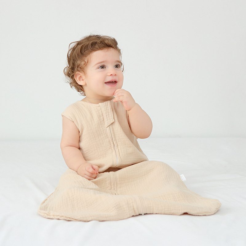 Baba alvózsák, mellény-stílusú, 95% pamut, nylon cipzár, újszülöttek 0–1 év