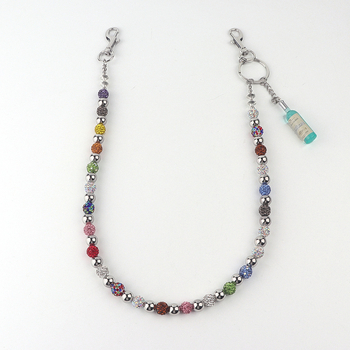 Juosmens grandinėlė su nerūdijančio plieno karoliukais, rankų darbo, hip-hop stilius, unisex, suaugusiesiems