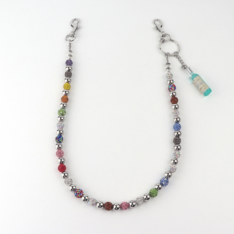 Juosmens grandinėlė su nerūdijančio plieno karoliukais, rankų darbo, hip-hop stilius, unisex, suaugusiesiems