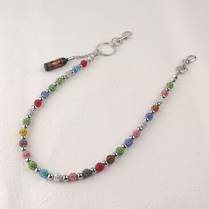 Juosmens grandinėlė su nerūdijančio plieno karoliukais, rankų darbo, hip-hop stilius, unisex, suaugusiesiems