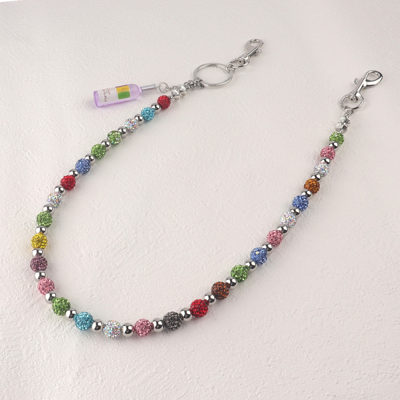 Juosmens grandinėlė su nerūdijančio plieno karoliukais, rankų darbo, hip-hop stilius, unisex, suaugusiesiems