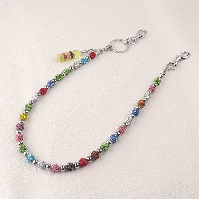 Juosmens grandinėlė su nerūdijančio plieno karoliukais, rankų darbo, hip-hop stilius, unisex, suaugusiesiems