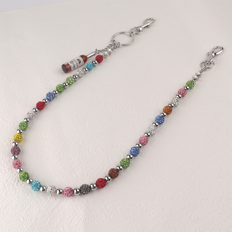 Juosmens grandinėlė su nerūdijančio plieno karoliukais, rankų darbo, hip-hop stilius, unisex, suaugusiesiems