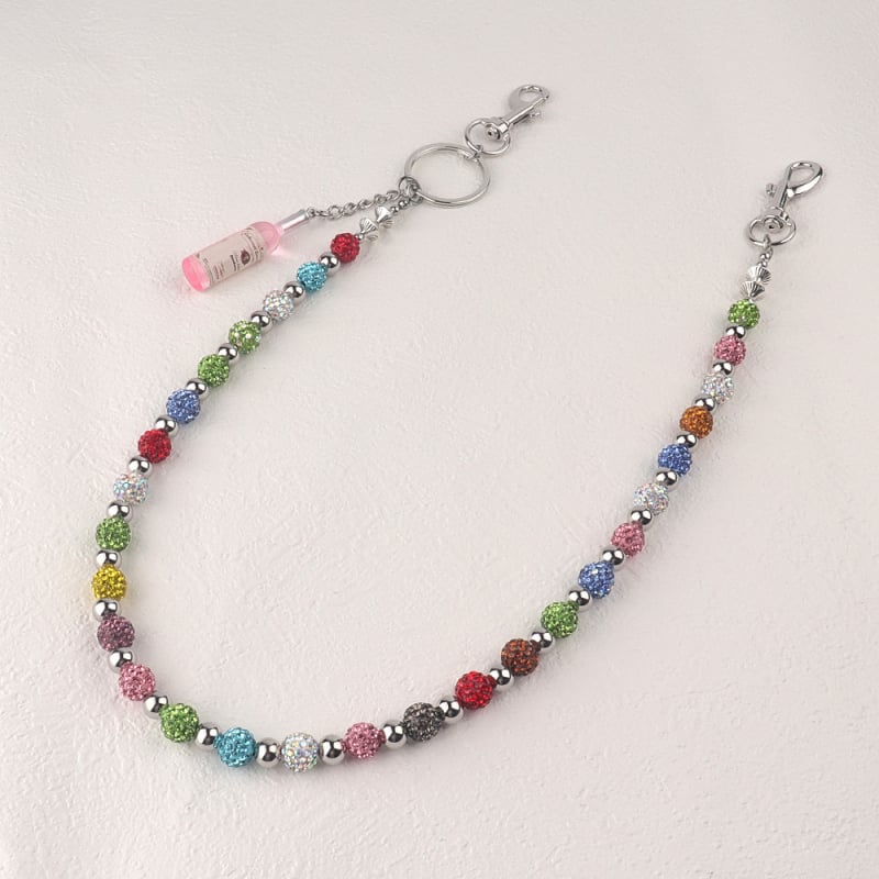 Juosmens grandinėlė su nerūdijančio plieno karoliukais, rankų darbo, hip-hop stilius, unisex, suaugusiesiems