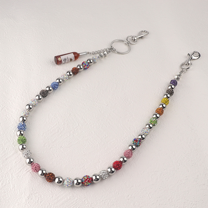 Juosmens grandinėlė su nerūdijančio plieno karoliukais, rankų darbo, hip-hop stilius, unisex, suaugusiesiems