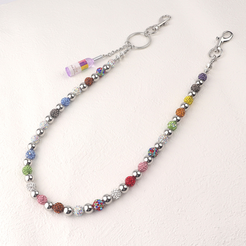 Juosmens grandinėlė su nerūdijančio plieno karoliukais, rankų darbo, hip-hop stilius, unisex, suaugusiesiems