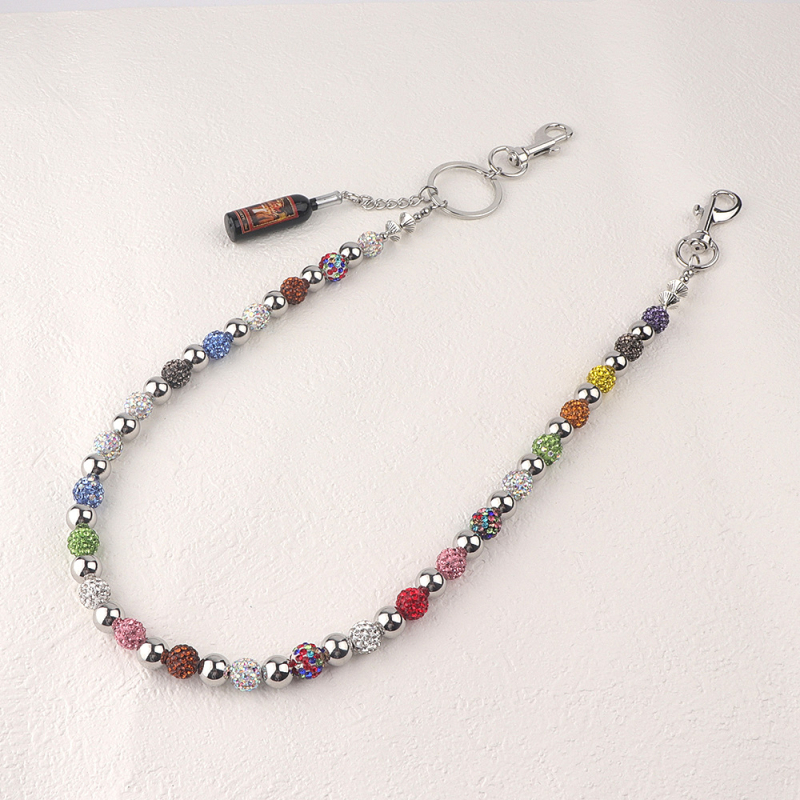 Juosmens grandinėlė su nerūdijančio plieno karoliukais, rankų darbo, hip-hop stilius, unisex, suaugusiesiems