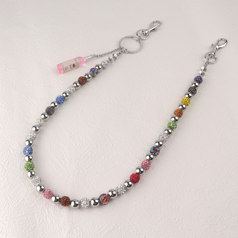 Juosmens grandinėlė su nerūdijančio plieno karoliukais, rankų darbo, hip-hop stilius, unisex, suaugusiesiems