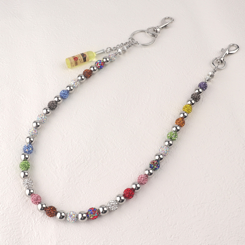 Juosmens grandinėlė su nerūdijančio plieno karoliukais, rankų darbo, hip-hop stilius, unisex, suaugusiesiems