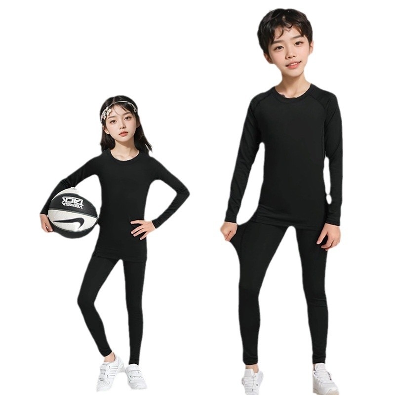 Детски дълъг ръкав мултиспортен комплект за баскетбол и футбол, бързосъхнещ, унисекс, всички сезони, Kuaiyu, полиестер-ацетат смес, подплата приятна към кожата