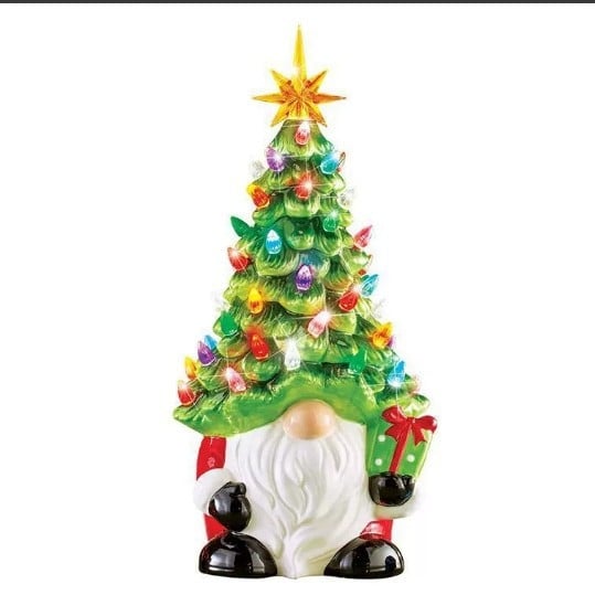 Кардинал лампа — пластмасова украса със стил карикатура за коледна декорация