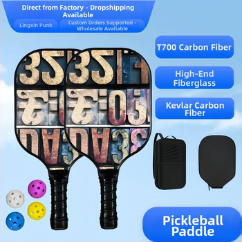 Pickleball raketė Lingxin punk, stiklo pluoštas, 220 g, pilnas komplektas, varžybų lygis