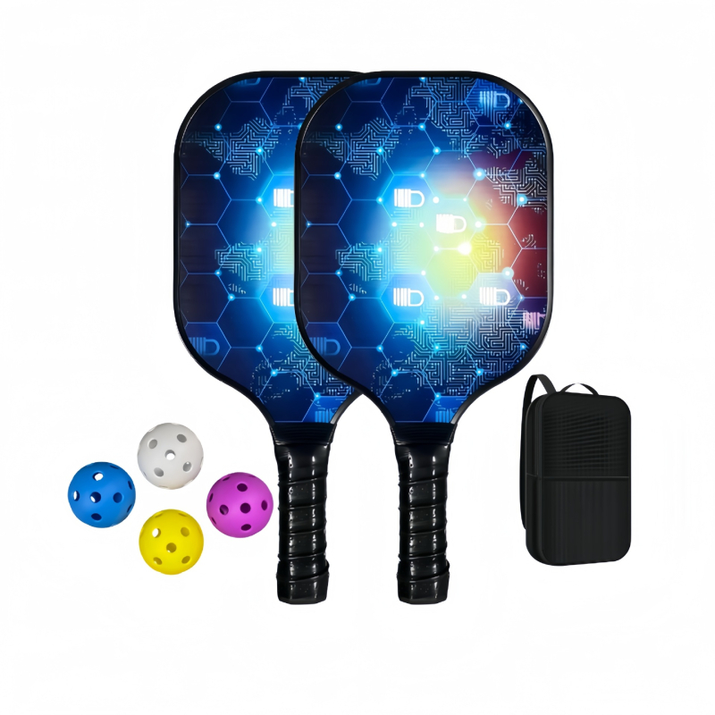 Pickleball raketė Lingxin punk, stiklo pluoštas, 220 g, pilnas komplektas, varžybų lygis