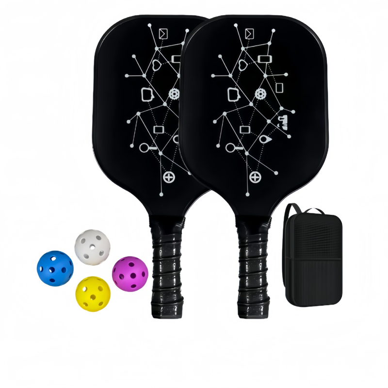 Pickleball raketė Lingxin punk, stiklo pluoštas, 220 g, pilnas komplektas, varžybų lygis