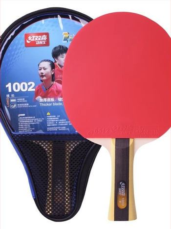 Dhs stalo teniso raketė — gryna mediena, klijus atspari guma, horizontinis smūgis, vienas komplektas
