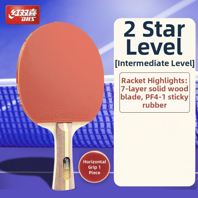 Dhs stalo teniso raketė — gryna mediena, klijus atspari guma, horizontinis smūgis, vienas komplektas