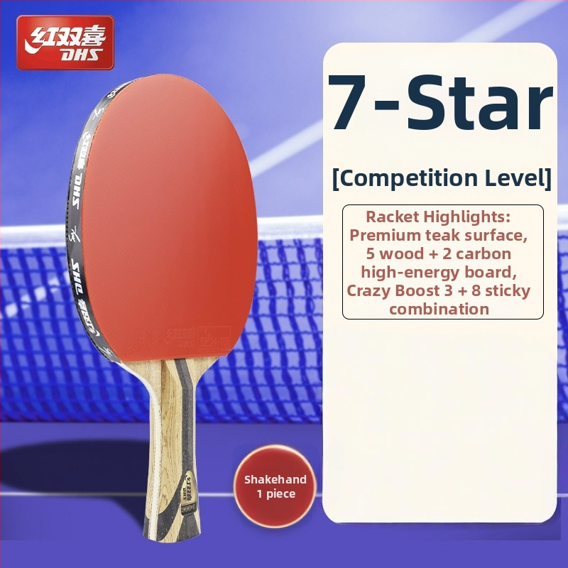 Dhs stalo teniso raketė — gryna mediena, klijus atspari guma, horizontinis smūgis, vienas komplektas