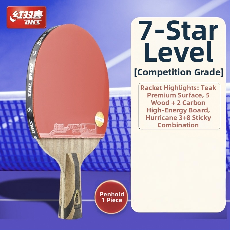Dhs stalo teniso raketė — gryna mediena, klijus atspari guma, horizontinis smūgis, vienas komplektas