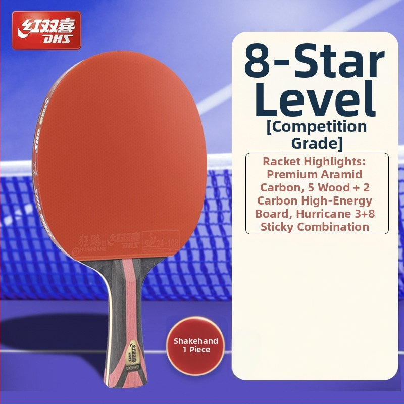 Dhs stalo teniso raketė — gryna mediena, klijus atspari guma, horizontinis smūgis, vienas komplektas