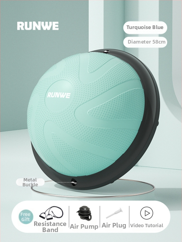 Longway Wave Speed Ball - pripučiama PVC fitneso kamuolys namų naudojimui, Pilates ir pusiausvyros treniruotėms, 5 kg