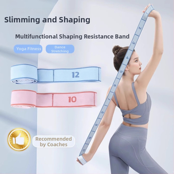 Lancini Jogos elastinė juosta – poliesterio medvilnės mišinys, Pilates treniruotėms, segmentuotas pasipriešinimas