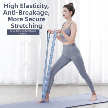 Lancini Jogos elastinė juosta – poliesterio medvilnės mišinys, Pilates treniruotėms, segmentuotas pasipriešinimas