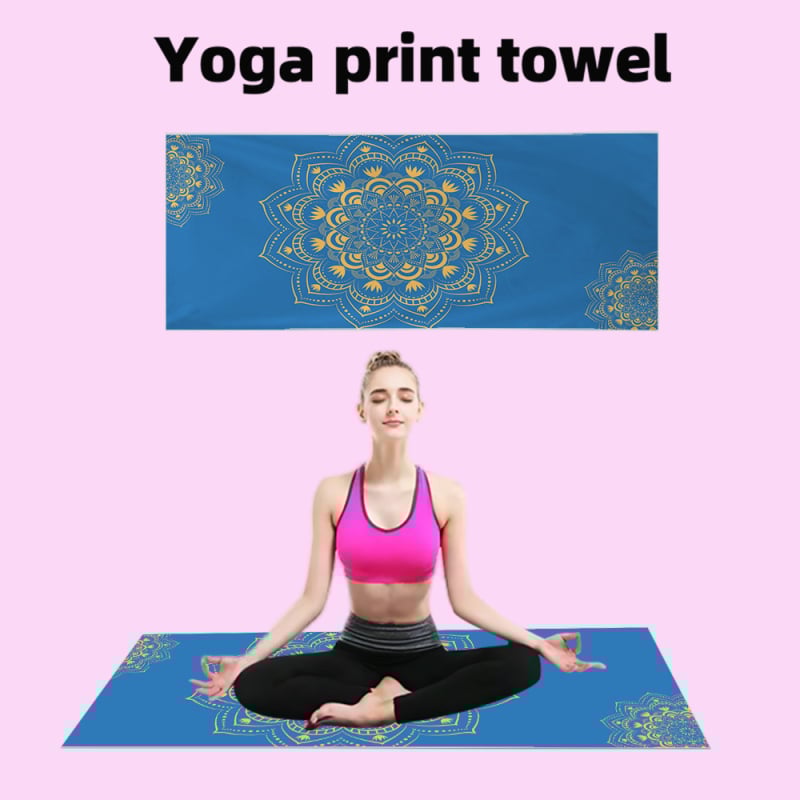 Mikropluošto sporto jogos rankšluostis, 280 g, pritaikomas su logotipu, logotipo spauda galimas, greitas džiūvimas, lengvas, drėgmės sugėrimas