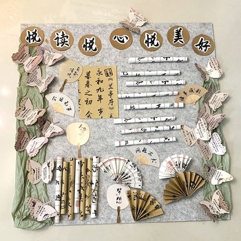 Autocolante decorative pentru perete pentru grădiniță stil chinezesc – design plat, model universal, 1 bucată