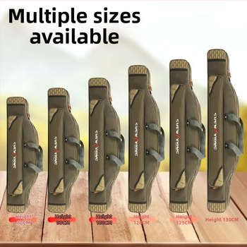 Torba za štapove Shuiyijia – ojačana, vodootporna, trostruka sloj od Oxford platna, pretinci za mamac, najlon, štap i navijač