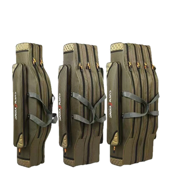 Torba za štapove Shuiyijia – ojačana, vodootporna, trostruka sloj od Oxford platna, pretinci za mamac, najlon, štap i navijač