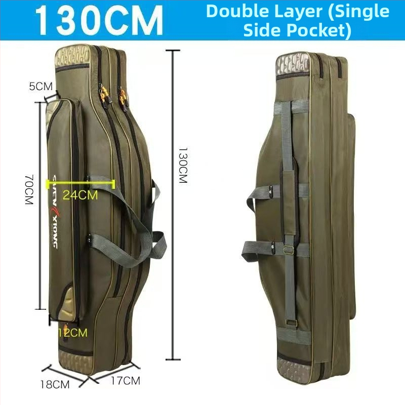 Torba za štapove Shuiyijia – ojačana, vodootporna, trostruka sloj od Oxford platna, pretinci za mamac, najlon, štap i navijač