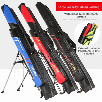 Torba za štapove za ribolov s tvrdim kućištem, jednostruka, ne vodootporna.