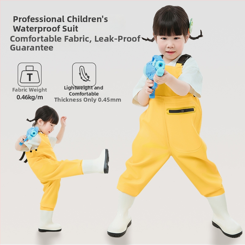 Детски водоустойчив риболовен гащеризон с едночастов дизайн, унисекс, за лято и есен, плат 20213