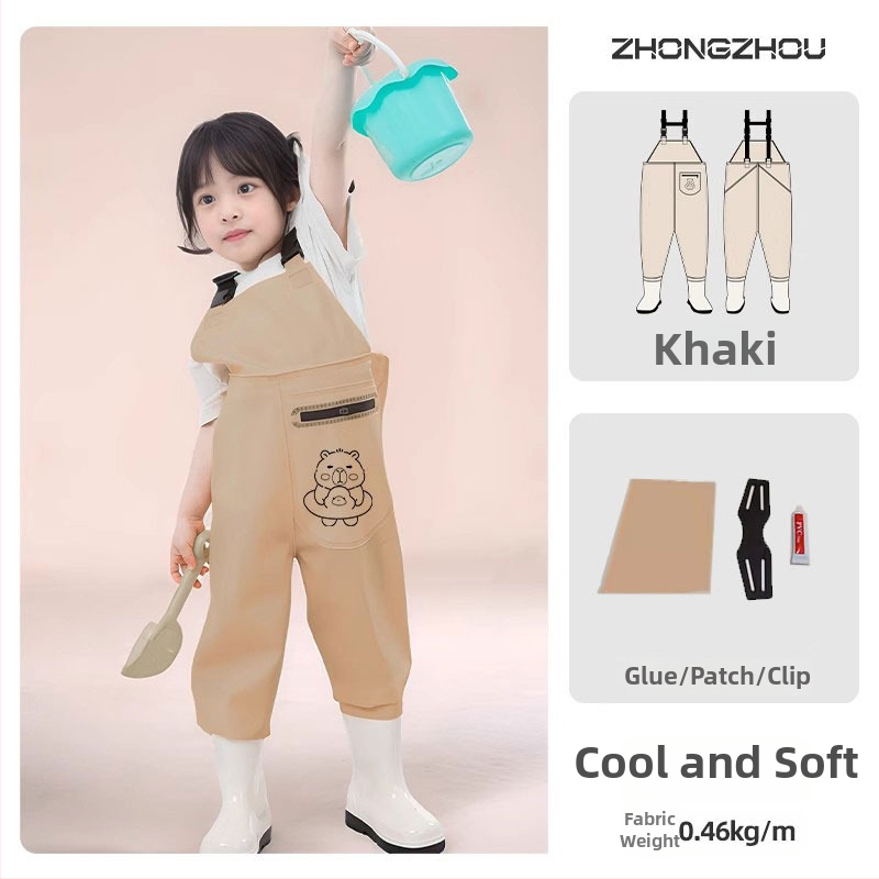 Vaikų atsparūs vandeniui žvejybos drabužiai su vienos dalies waders, unisex, vasara–ruduo, audinys 20213