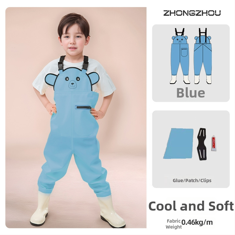 Vaikų atsparūs vandeniui žvejybos drabužiai su vienos dalies waders, unisex, vasara–ruduo, audinys 20213