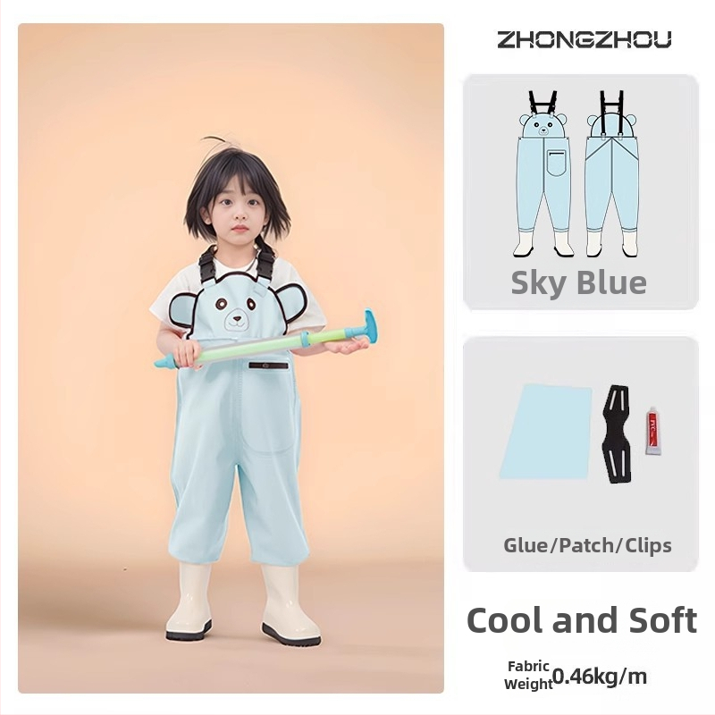 Vaikų atsparūs vandeniui žvejybos drabužiai su vienos dalies waders, unisex, vasara–ruduo, audinys 20213