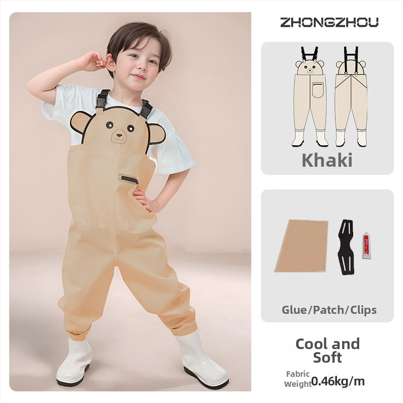 Vaikų atsparūs vandeniui žvejybos drabužiai su vienos dalies waders, unisex, vasara–ruduo, audinys 20213