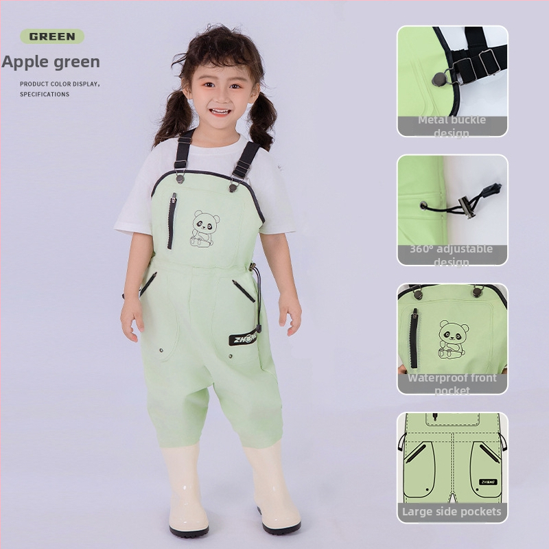 Vaikų atsparūs vandeniui žvejybos drabužiai su vienos dalies waders, unisex, vasara–ruduo, audinys 20213