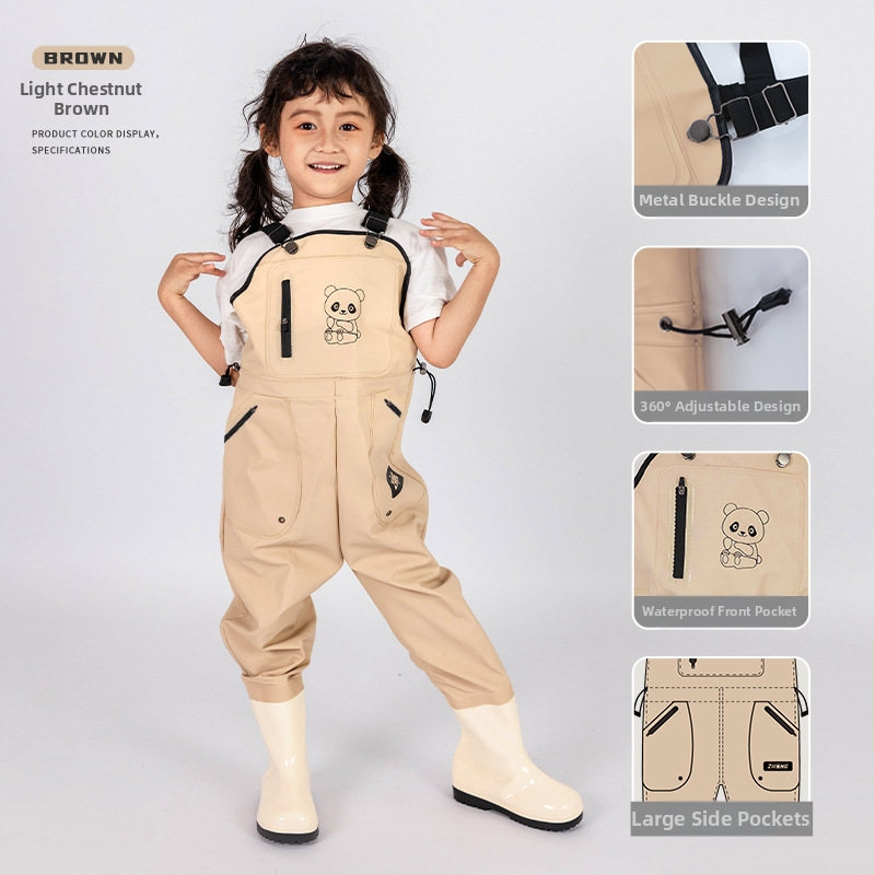 Vaikų atsparūs vandeniui žvejybos drabužiai su vienos dalies waders, unisex, vasara–ruduo, audinys 20213